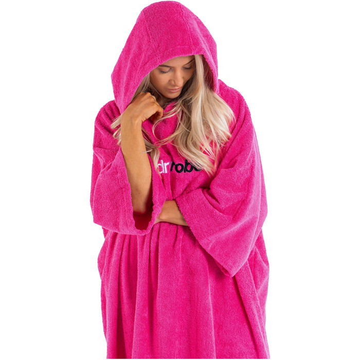 2024 Dryrobe Organic Cotton Hooded Towel Change Robe V3 DOCTV3 - Pink